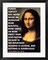 Framed Art Human Subtlety -Da Vinci Quote Wall Decor 18x24 Artwork